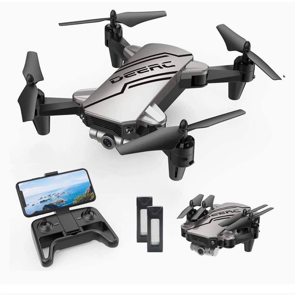 DEERC D20 Mini Drone 720P HD FPV Camera Remote Control 2 Batteries Silver Age 14